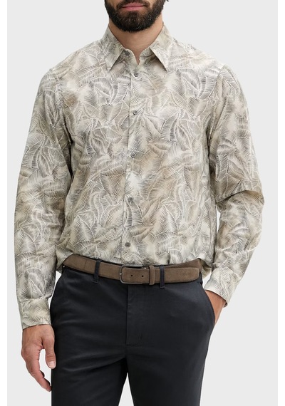 Armani Exchange Desenli Oversize Uzun Kollu Gömlek Erkek Gömlek Xm002290 Af22716 F1146 Krem