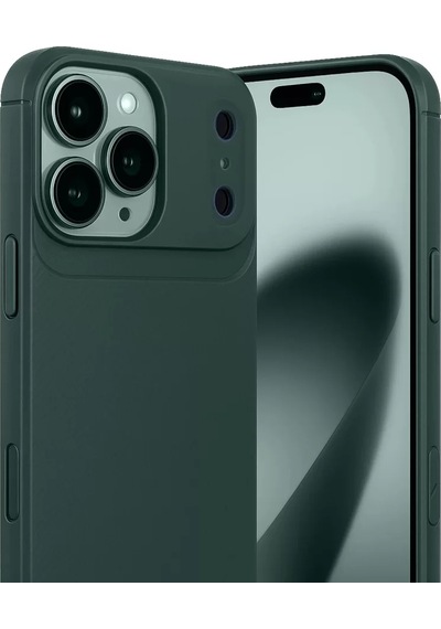 Newface Apple, Uyumlu iPhone 17 Pro Max Auto Focus Karbon Kapak - Koyu Yeşil