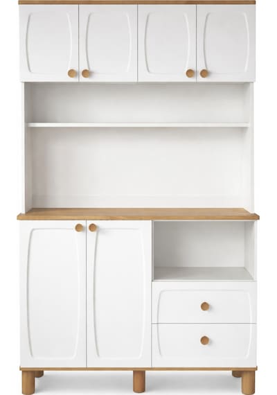 Lizbon Kahve Köşesi + Çok Amaçlı Raflı Kapaklı Dolap - 120cm Renkli