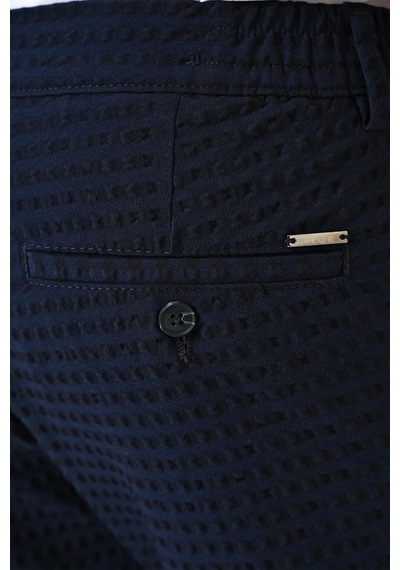 Efor Slim Fit Waffle Kumaş Esnek Pamuk Lacivert Pantolon P 1168 Lacivert