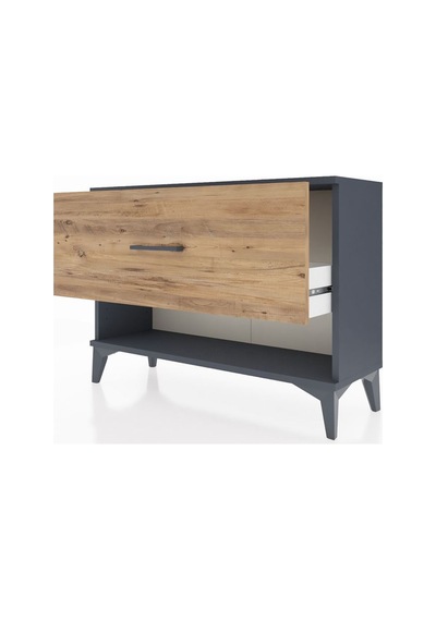 Arges Şifonyer Tek Çekmeceli 88x30x64 Antrasit-çam Antrasit