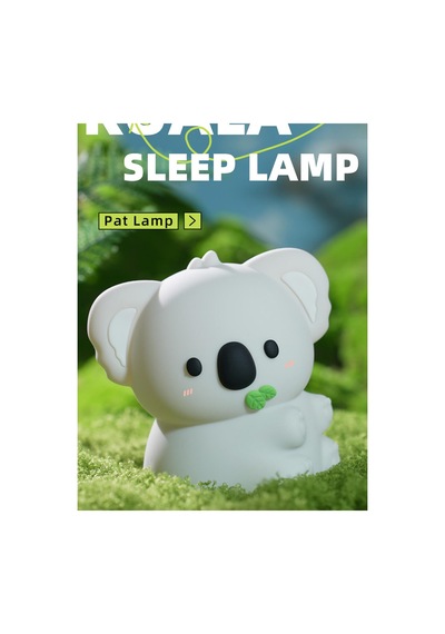 Sevimli Koala Şarjlı Gece Lambası Beyaz Beyaz