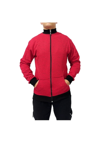 Wingetstar Erkek Sweatshirt Kırmızı Kırçıl Desen Kırmızı