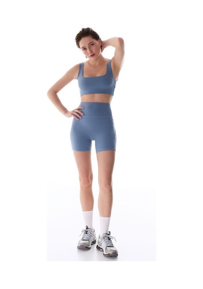 Penti LYCRA Mavi Cream Hafif Destek Kare Yaka Çıkarılabilir Pedli Spor Sütyeni