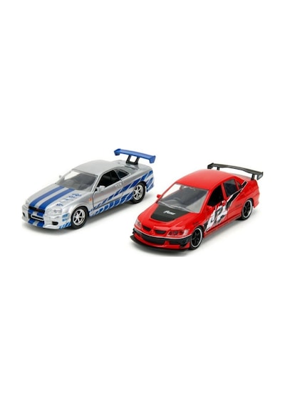 Hızlı & Öfkeli 2'li Paket, 2006 Gtr R34 Model Arabaları Kırmızı
