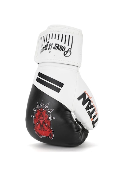 Titan Sport Siyah Beyaz Pitbull Desenli Boks Eldiveni 2'li Set Çok Renkli