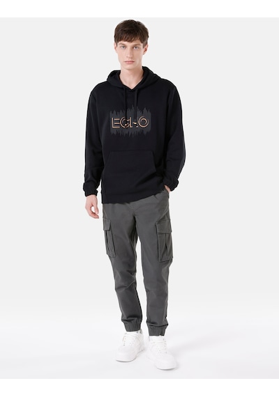 Colin's Colins Regular Fit Baskılı Siyah Erkek Sweatshirt Cl1067464 Siyah