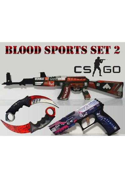 Ahşap Cs Go Blood Set-2 4Lü Ahşap Oyuncak Takımı