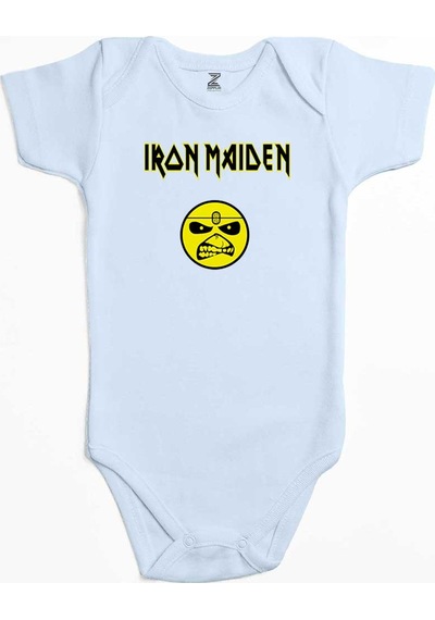 Zepplin Giyim Iron Maiden Face Ekru Bebek Body Zıbın
