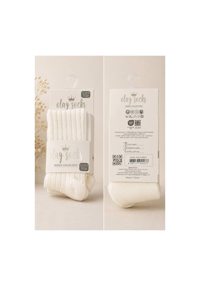 Olay Socks Fitilli Külotlu Çorap Ekru