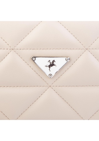 Nas Bag Zincirli Kapitone Çift Gözlü El Ve Çapraz Çanta Kum Dona 21x16 Cm Kum