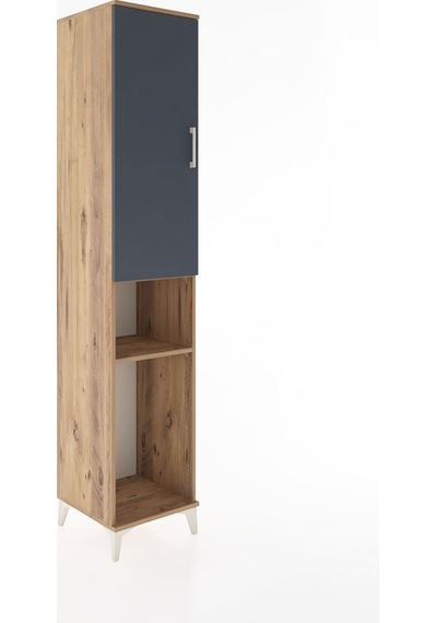 Hyperion Dolap 3 Raflı Tek Kapaklı Tek Askılı 44x44x221 Çam-a... Çam