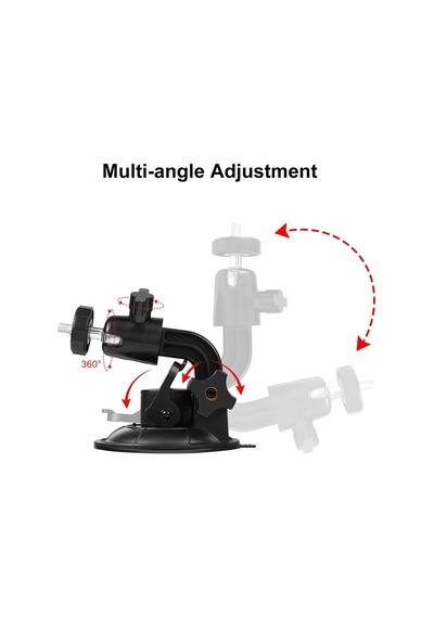 Vantuzlu Kamera Ve Telefon Tutucu Aparat 1/4 Vida Uyumlu Çok Açılı Ayarlanabilir Tripod Bağlantısı, Güçlü Vakum Tabanlı Sabitleme, Araç Cam Masa Çekim Desteği Cl45 2 Mixed