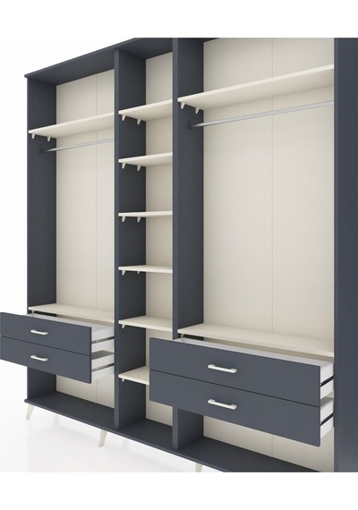 Arges Dolap 10 Raflı 4 Çekmeceli 2 Askılı 220x30x243 Antrasit-aytaşı/antrasit Aytası/antrasıt Arges Dolap 10 Raflı 4 Çekmeceli 2 Askılı 220x30x243 Antrasit-aytaşı/antrasit Aytası/antrasıt