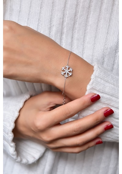 Papatya Silver 925 Ayar Gümüş Kartanesi Kolye Bileklik Set