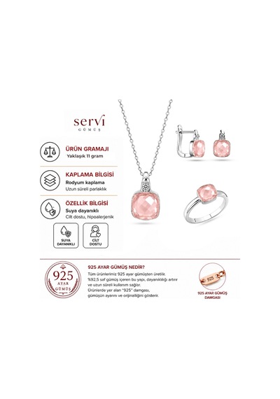 Servi 925 Ayar Gümüş Pomelita Set-83 22227616