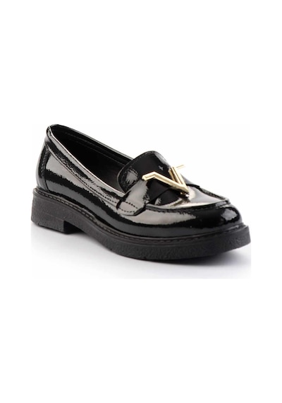 Bambi Siyah Kadın Loafer Ayakkabı K01257067608 Siyah
