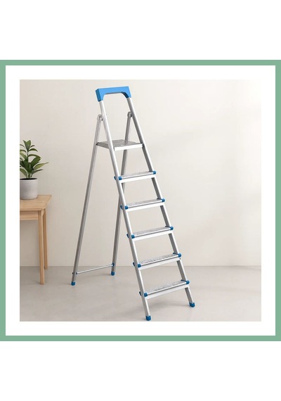 Bşkvirgo 5+1 Basamaklı Metal Merdiven 125 Cm - 120 Kg Kapasiteli Bsk2026