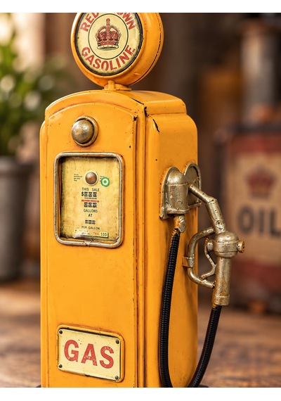 Mnk Home Dekoratif Metal Yakıt Pompası Kumbara Vintage Retro Eskitme Tasarım Renk