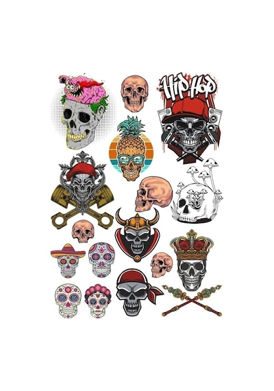 Kurukafa Sticker Set-1 13 Parça Telefon, Tablet, Defter, Laptop Sticker