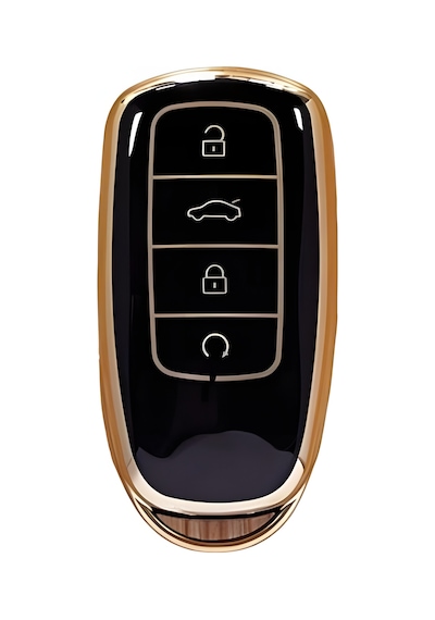 Chery Tiggo 8 Omoda 5 Tiggo 7 Uyumlu Anahtar Kumanda Kılıfı Oto Anahtarlık Siyah Gold