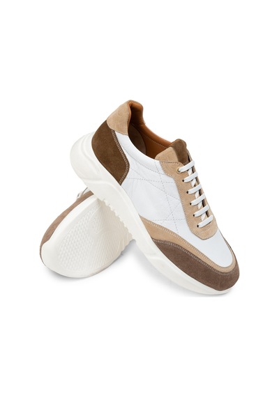 Deery Hakiki Süet Vizon Rengi Erkek Sneaker Ayakkabı - 01962Mvznp01 Vizon