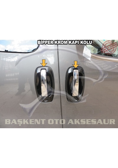 Peugeot Bipper Krom Kapı Kolu 4 Kapı 2008   Üzeri