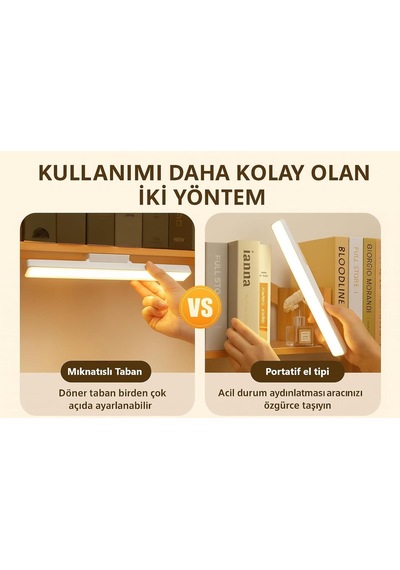 Masa Üstü Dokunmatik 3 Renkli Şarjlı Led Lamba Okuma Lambası Diğer