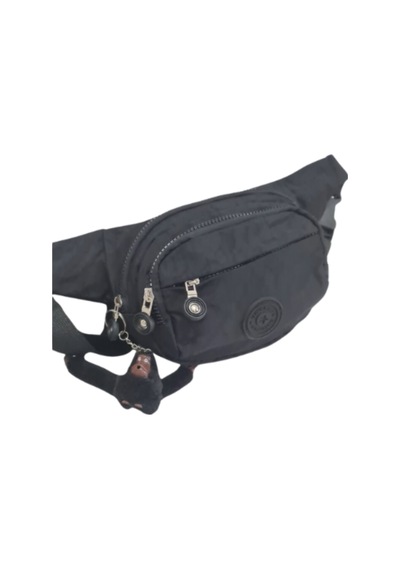 Anılbags Anıl Bags Su Geçirmez Krinkıl Kumaş Bel Çantası Çapraz Anahtarlık Siyah