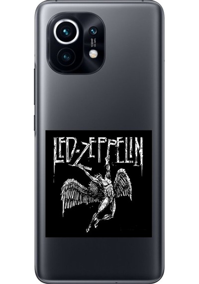 Xiaomi Mi 11 Uyumlu Şeffaf Kılıf Led Zeppelin Tasarımlı