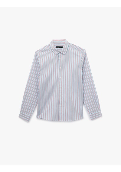 Koton Regular Fit Klasik Yaka Poplin Pamuklu Uzun Kollu Çizgili Gömlek Kırmızı Çizgili 6sam60050nw Koton Regular Fit Klasik Yaka Poplin Pamuklu Uzun Kollu Çizgili Gömlek Kırmızı Çizgili 6sam60050nw