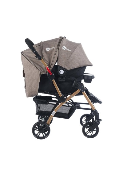Kahverengi 4 Baby Ab460 Active Gold Travel Sistem Çift Yönlü Bebek Arabası Kahverengi