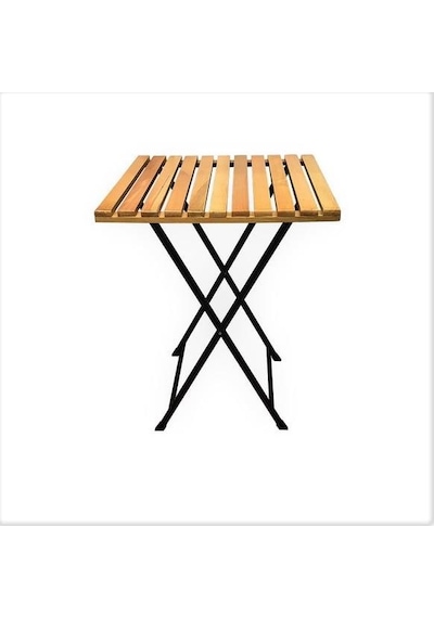 Katlanır Metal Ayaklı Ahşap Masa Sandalye Bistro Üçlü Set 60x60x75 Balkon Masası Sandalye Siyah Katlanır Metal Ayaklı Ahşap Masa Sandalye Bistro Üçlü Set 60x60x75 Balkon Masası Sandalye Siyah