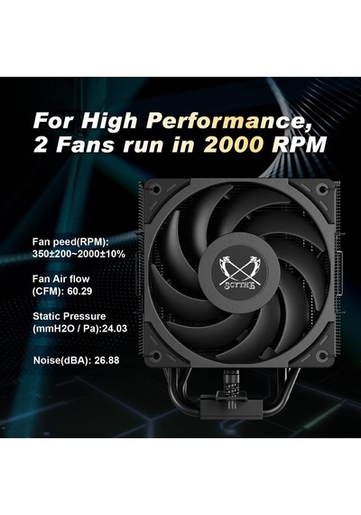 Mugen 6 Dual Fan Black Edition Cpu Hava Soğutucu, Intel Lga1700, Lga1151, Amd Am5, Am4 Desteği, 120mm, Tek Kule, Alüm Diğer