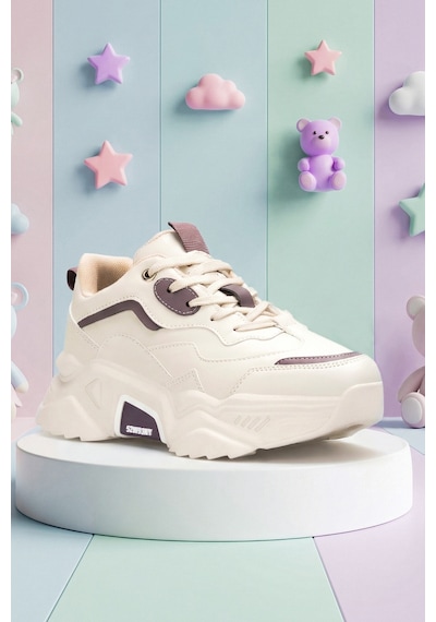Dark Seer Kids Ds K 2110 Sneaker 2025 Kız Çocuk Bej-mor