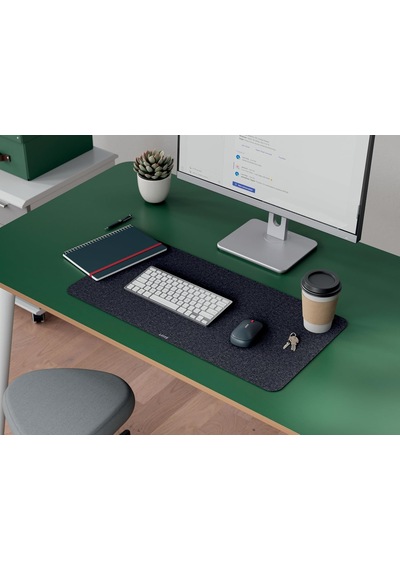 Desk Mat Keçe 36x70 Cm Gri Beyaz - Çok Renkli