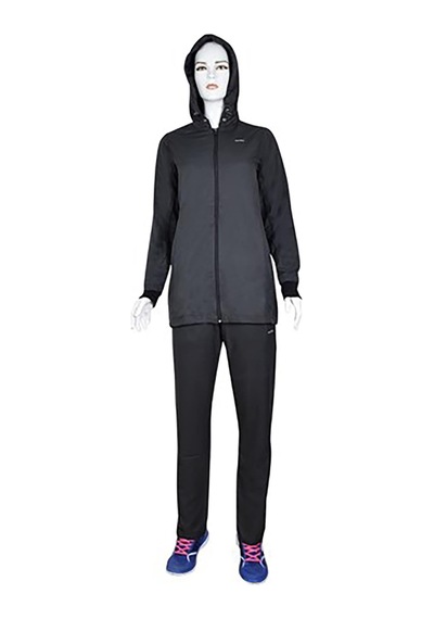 Sportive Misty Bayan Tesettür Mikro Eşofman Takımı-4447 Füme