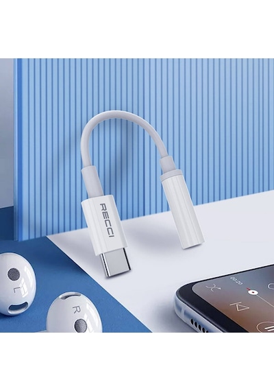 Type-c Den Aux Dönüştürücü Kablo Recci Rds-a03 3.5mm To Type-c Audio Ses Aux Kablo