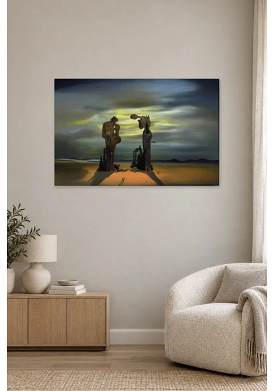 Fida Dali Gerçeküstü Taş Figürler Ve Angelus Anısı Canvas Tablo
