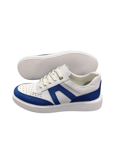 King Paolo King Shoes Mavi Beyaz Erkek Sneaker Beyaz - Mavi