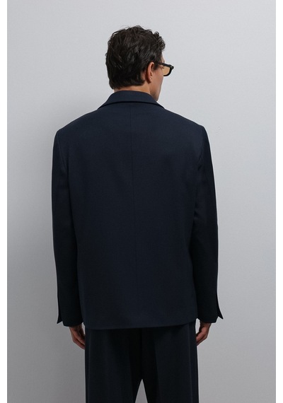 Antioch Relax Fit Kruvaze Erkek Blazer Ceket Lacivert