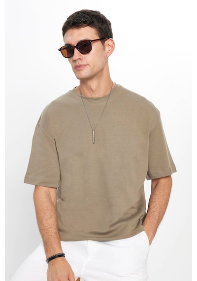 Tudors Unisex Oversize Geniş Kesim %100 Pamuk Yumuşak Dokulu Basic Bisiklet Yaka Haki Tişört-31704 Haki Tudors Unisex Oversize Geniş Kesim %100 Pamuk Yumuşak Dokulu Basic Bisiklet Yaka Haki Tişört-31704 Haki