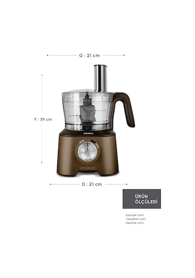 Karaca Mastermaid Power 10 in1 2000 W Mutfak Robotu