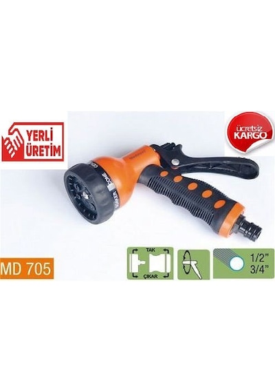 Medalyan Md-705 Otomatik 7 Fonksiyonlu Sulama Tabancası