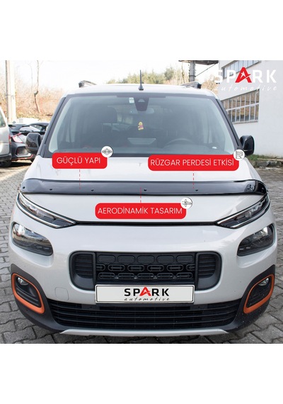 Fiat Doblo 2023- Yılı Ve Sonrası Uyumlu Kaput Rüzgarlığı 3mm Siyah