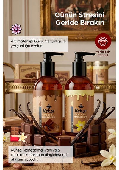 Aromaterapi Masaj Yağı 120 Ml Yenilebilir Vanilya Ve Çikolata Aromalı - 300728325