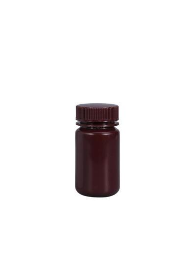 Borox HDPE Amber plastik Şişe 125ml - Vida Kapaklı - 20 Adet