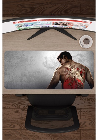 Yakuza Kaymaz Dikişli Kauçuk Oyuncu Mousepad V5 - 70x30 Xl Gaming Mouse Pad Fare Altlığı