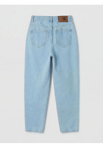 Lc Waikiki Mavi Yüksek Bel Mom Fit Kadın Jean Pantolon