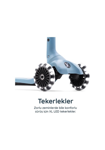 Smartrike Xtend Mini+ 2 Aşamalı Büyüyen Çocuk Scooter 2-9 Yaş Katlanabilir Led Tekerlekli Ocean Blue